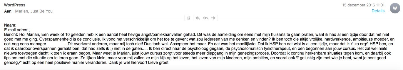 Ervaring Voluit Leven met Hooggevoeligheid