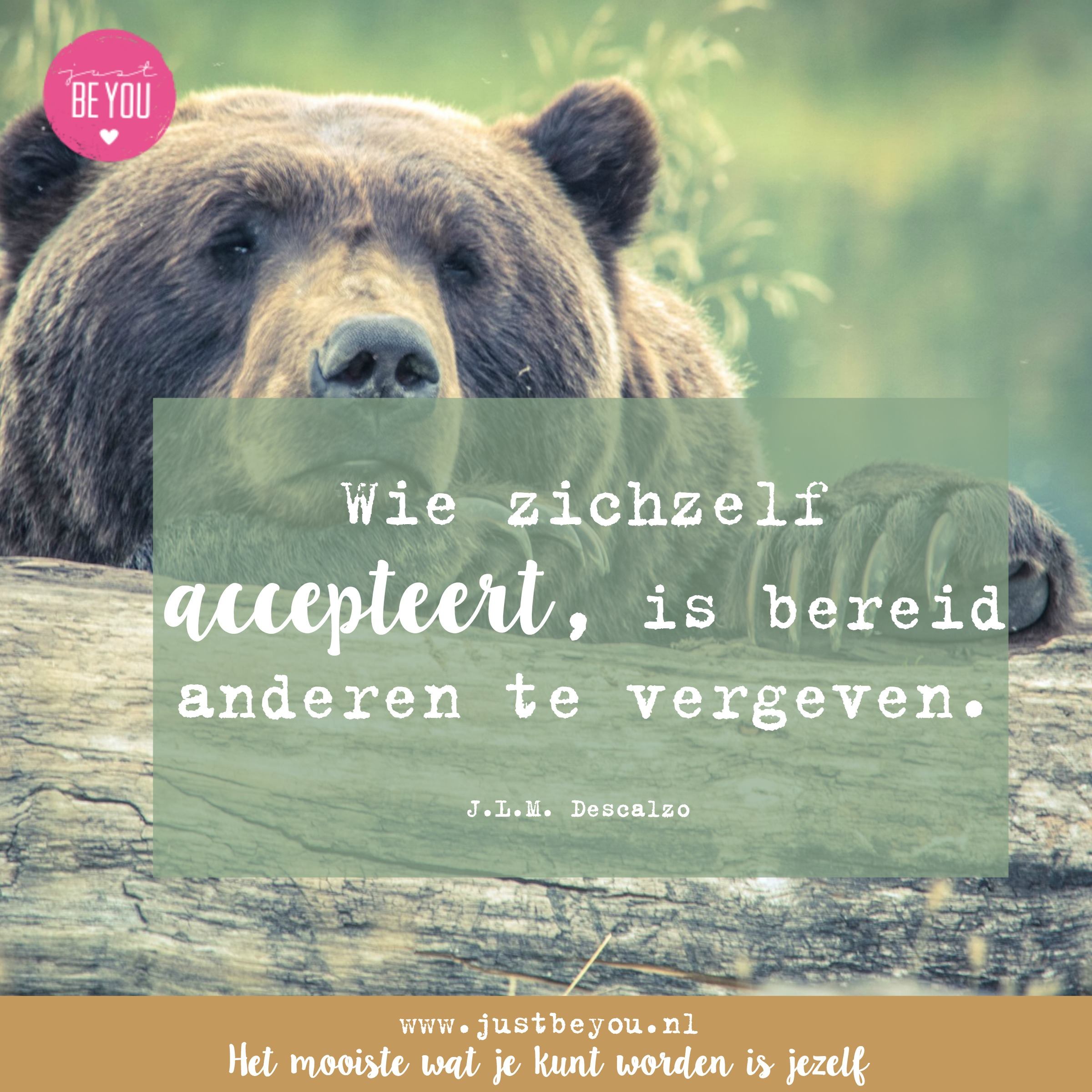 Wie zichzelf accepteert, is bereid anderen te vergeven.