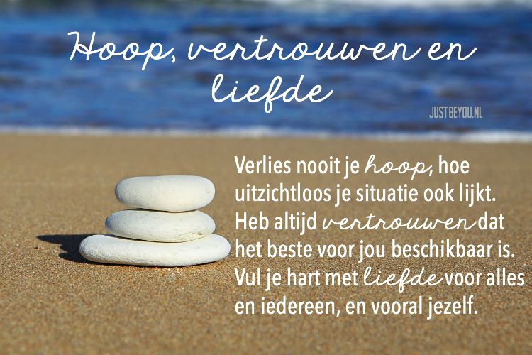 hoop vertrouwen en liefde