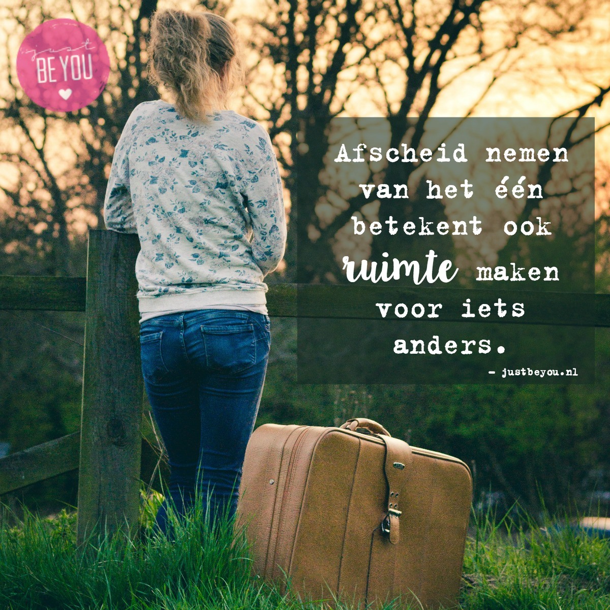 Afscheid nemen van het één betekent ook ruimte maken voor iets anders. 