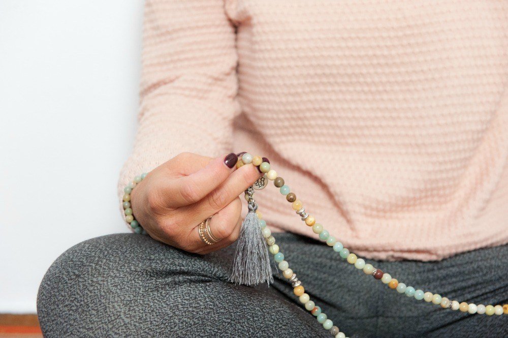 Mala ketting met natuursteen kraal voor meditatie