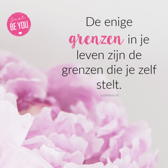 De enige grenzen in je leven zijn de grenzen die je zelf stelt. (2)