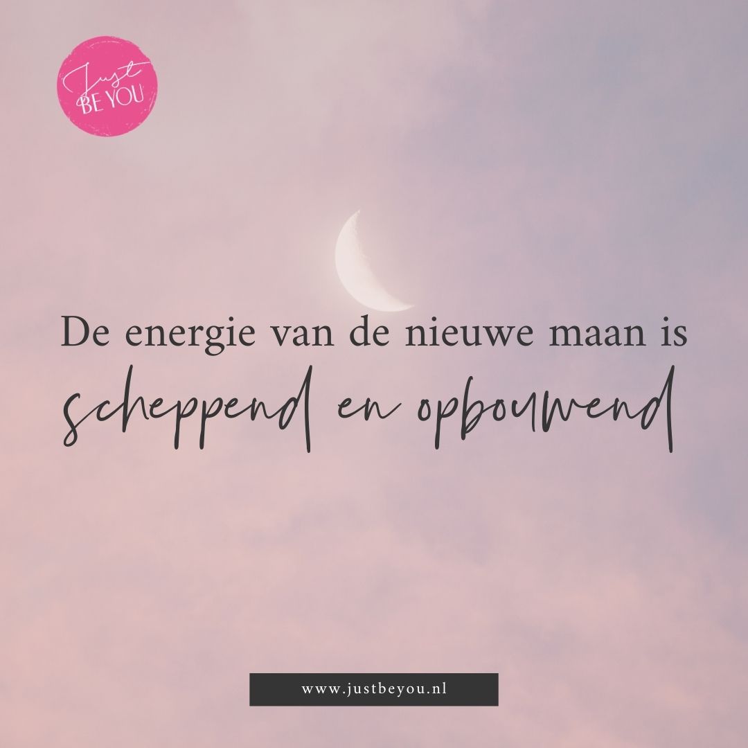 De kracht van de nieuwe maand en de energie van de nieuwe maan is scheppend en opbouwend