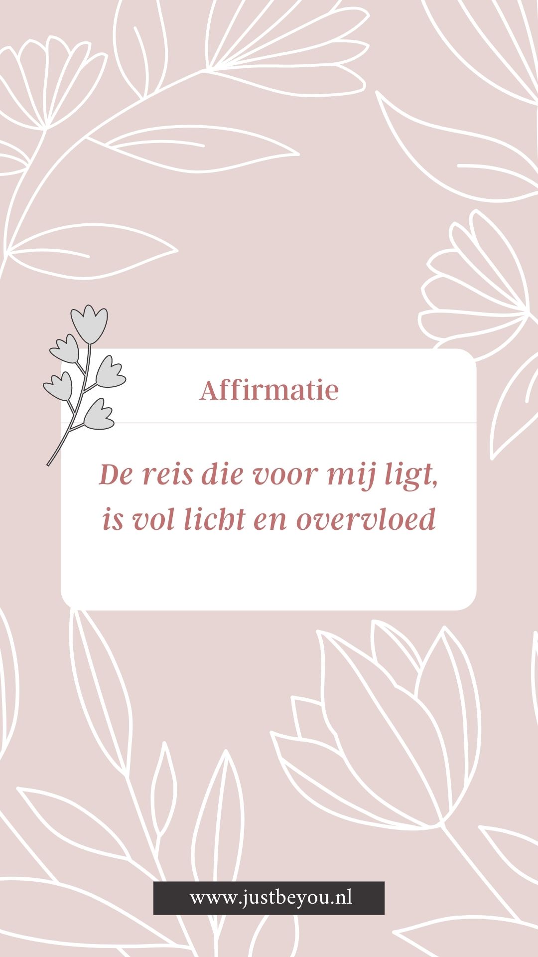 Affirmatie Just Be You - Uit je hoofd in je hart