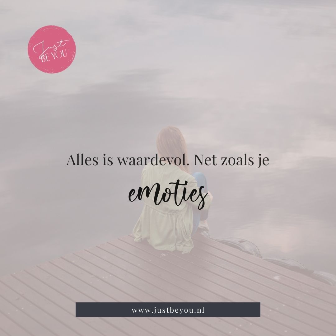 Alles is waardevol. Net zoals je emoties