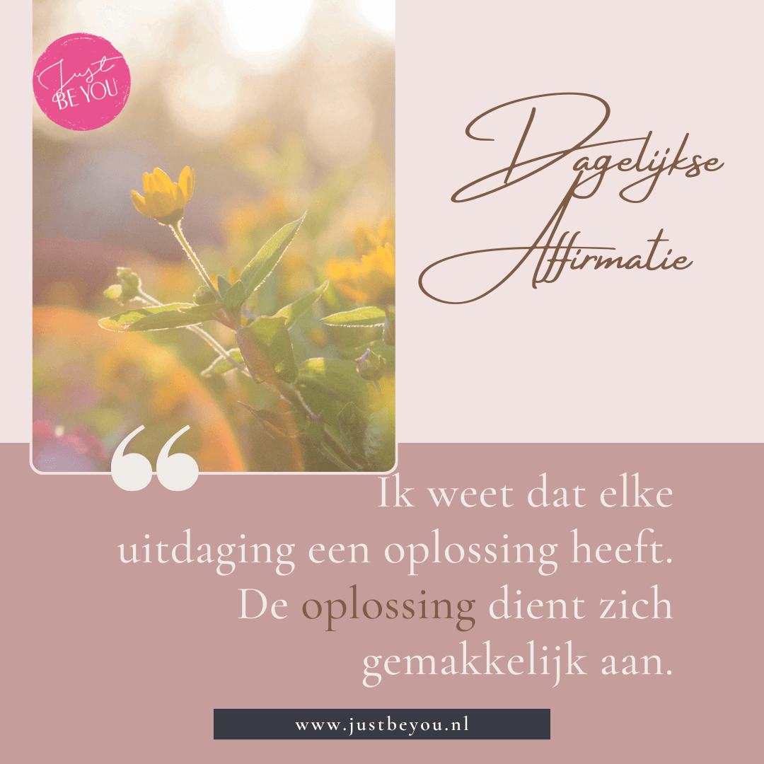 Dagelijkse Affirmatie Just Be You