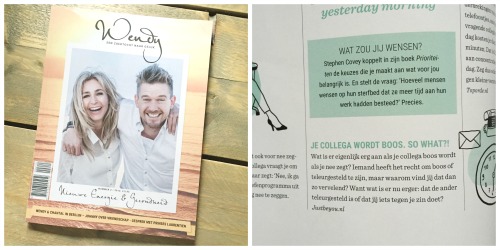 Geluksmomenten, Just Be You in Wendy Magazine