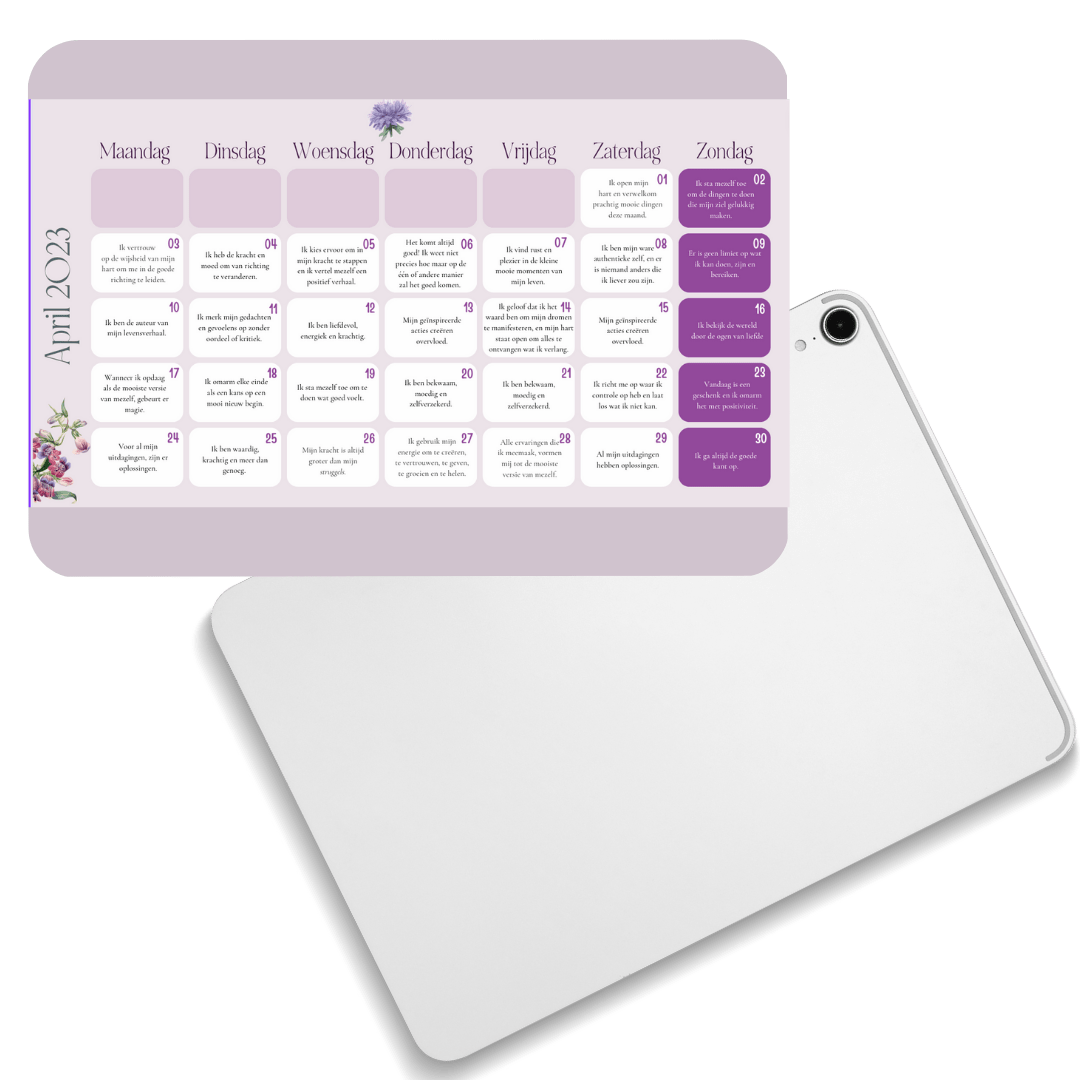 Gratis Affirmatie Kalender Just Be You Gratis Affirmatie Kalender Just Be You