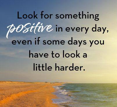 Zoek altijd het positieve