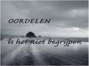 oordelen is het niet begrijpen